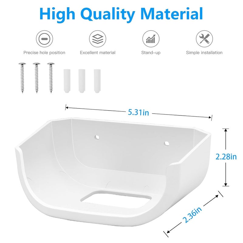 Huafly 1Pcs Screwless Wall Mount Bracket for eero 7 WiFi, VHB Stick On Holder, Strong Adhesive Holder, No Tools No Drilling No Hole-White (eero 7 Mount,1Pcs) - Image 2